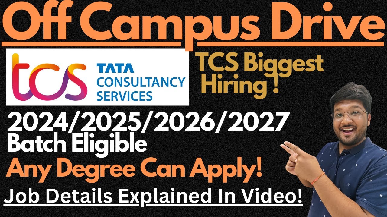 TCS Off Campus Hiring Stated | 2024 to 2027 Batch Eligible | TCS CODEVITA Hiring 🔥🔥