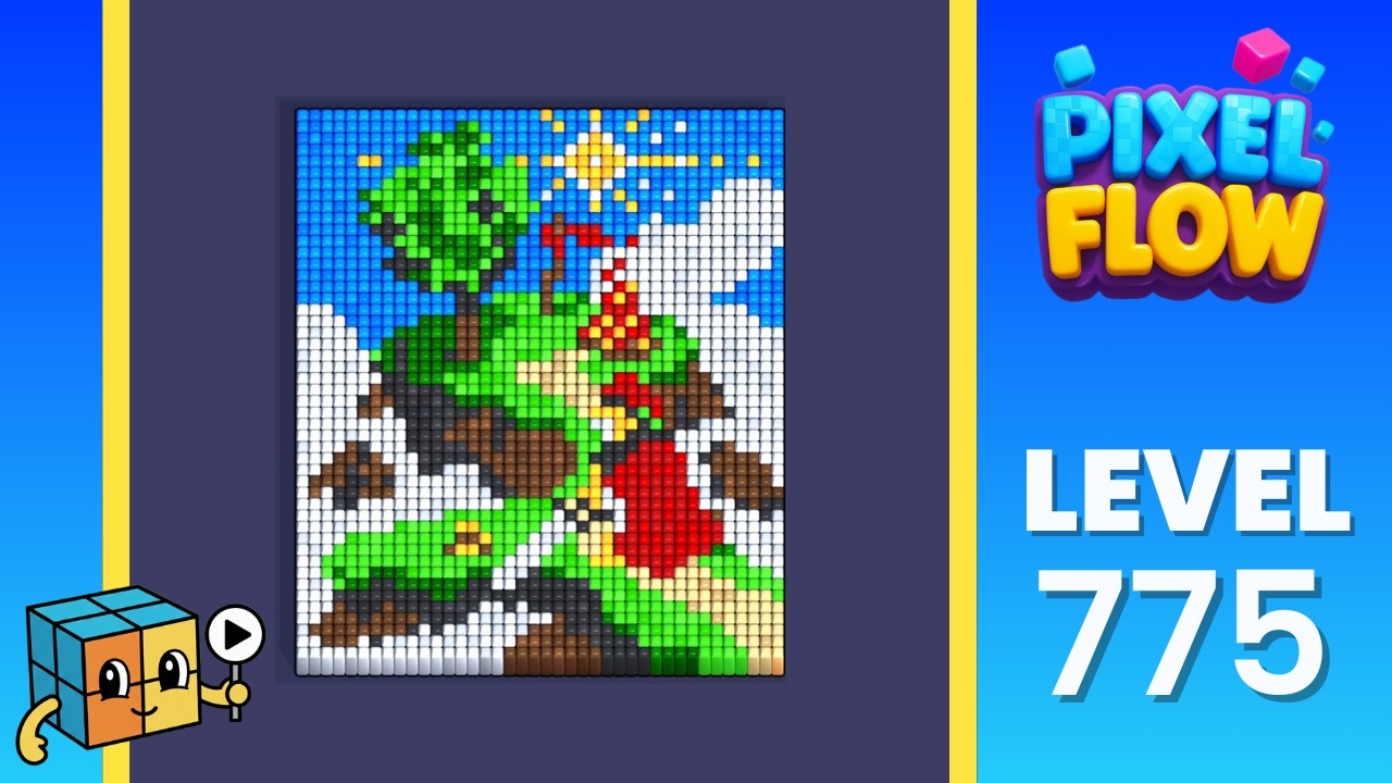 Pixel Flow Level 775 (Very Hard) Solution Walkthrough - Knight