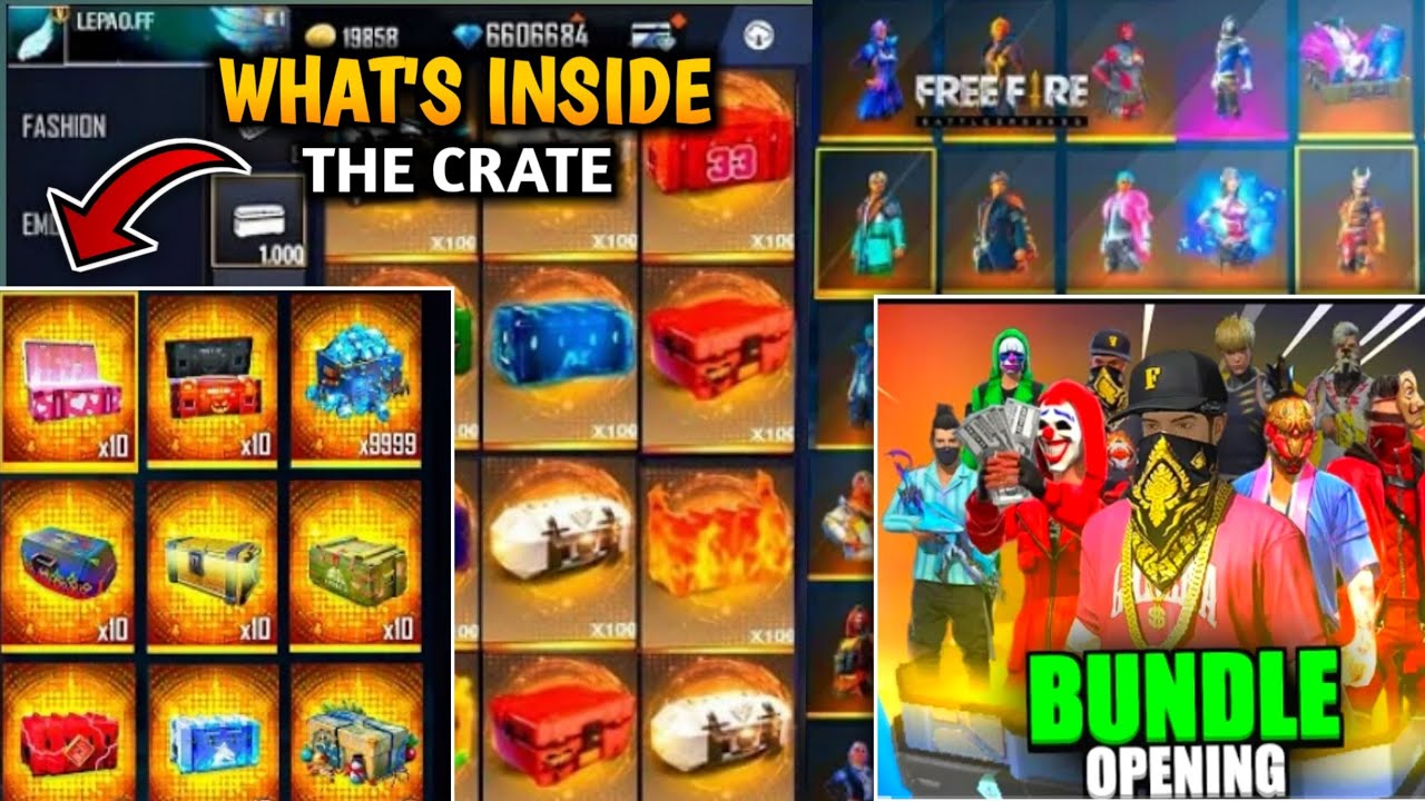 FREE FIRE RAMPAGE BUNDLE UNBOXING & FREE FIRE GUN CREATE UNBOXING