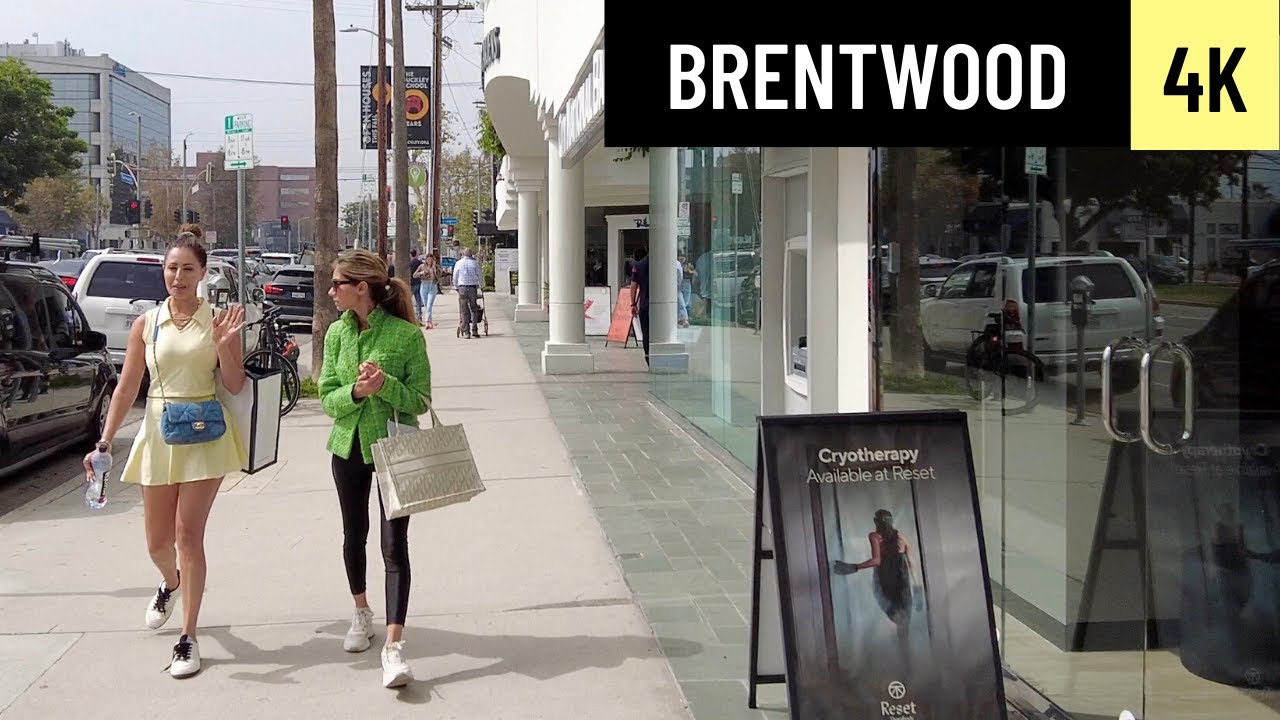 Walk Los Angeles | Brentwood, San Vicente 4K