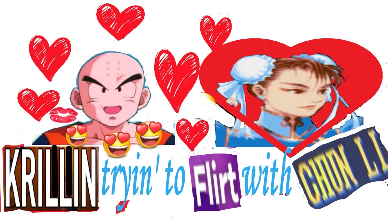 Krillin tryin' to FLIRT with Chunli