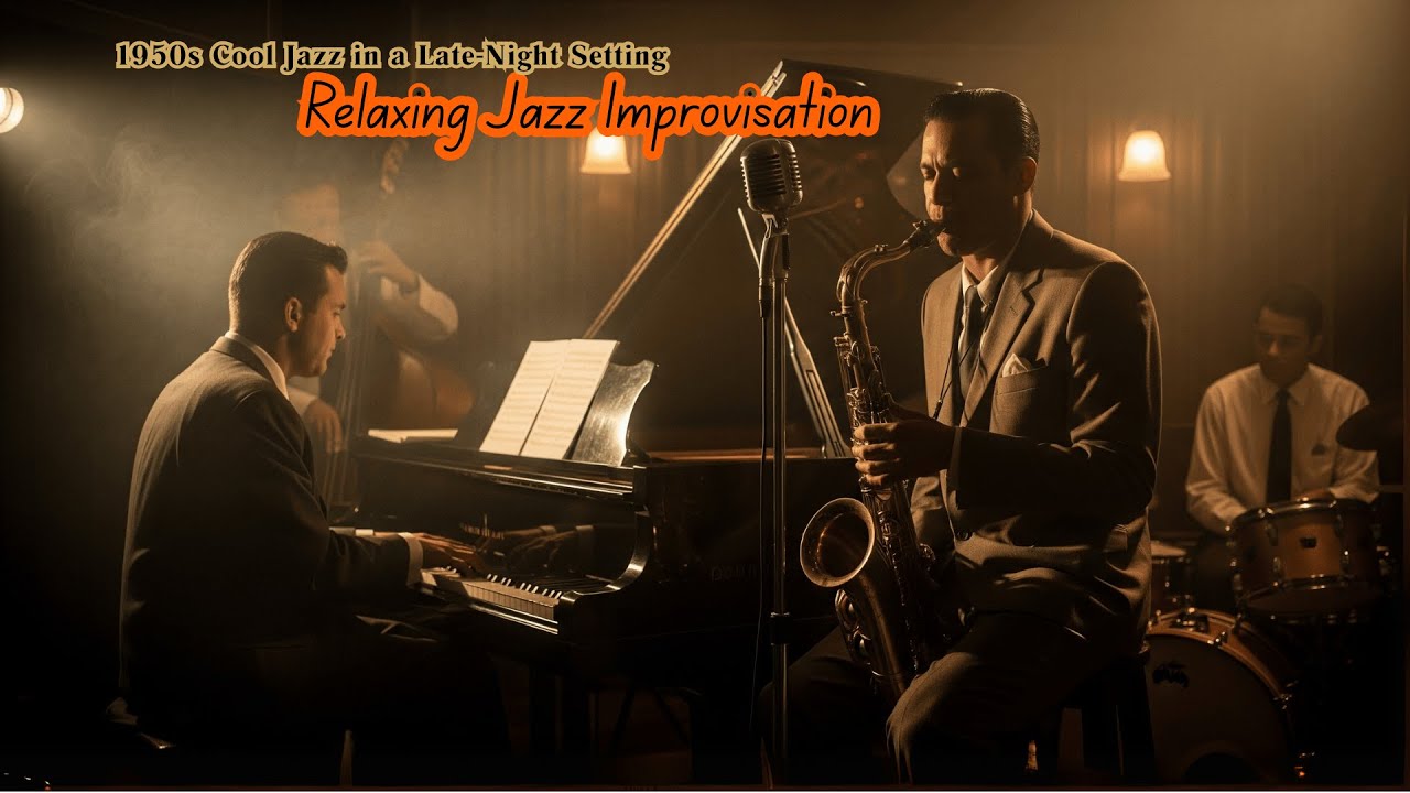Relaxing Jazz Improvisation – 1950s Cool Jazz in a Late-Night Setting