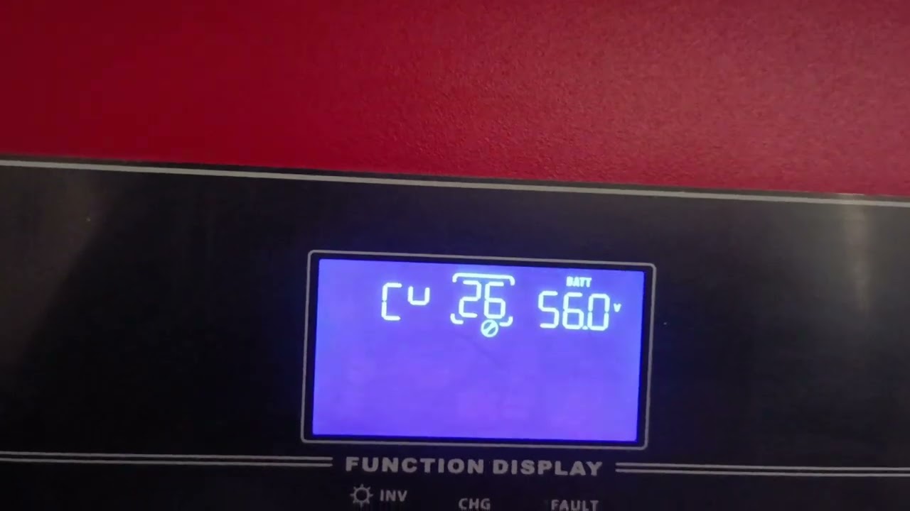 اعدادات البرمجة لجهاز الانفيرتر علئ بطاريات الليثيوم