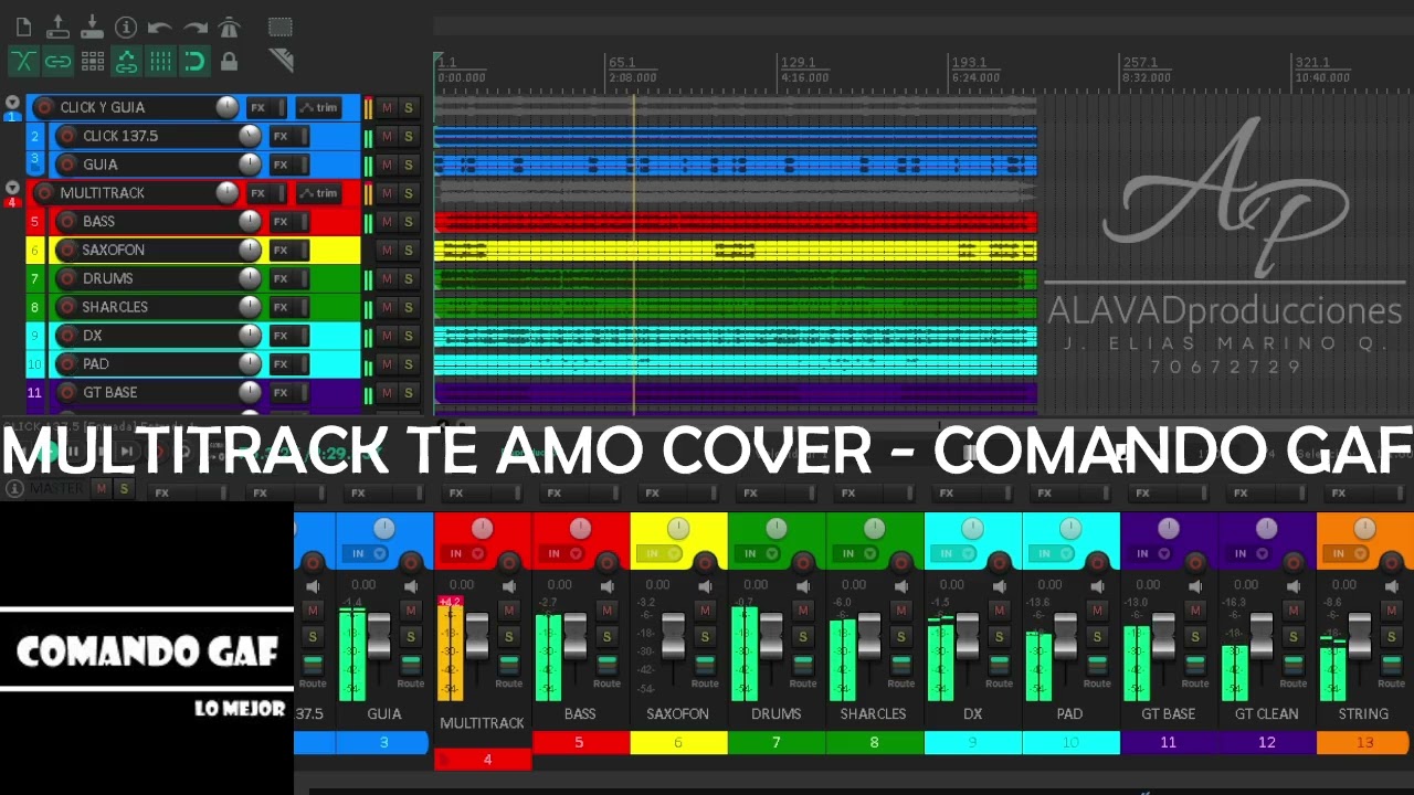 MULTITRACK TE AMO COVER - COMANDO GAF