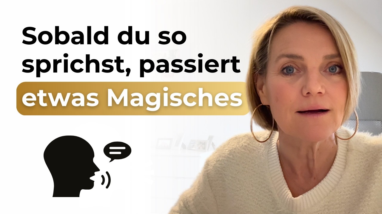 Sobald du so KORREKT mit Dir sprichst  - wandelt sich deine Realität !