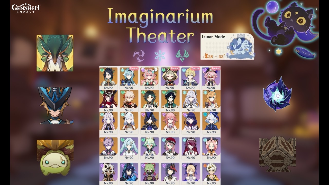 NEW Imaginarium Theater | Lunar Mode | Act 1 - Act 12 | Genshin Impact Luna V