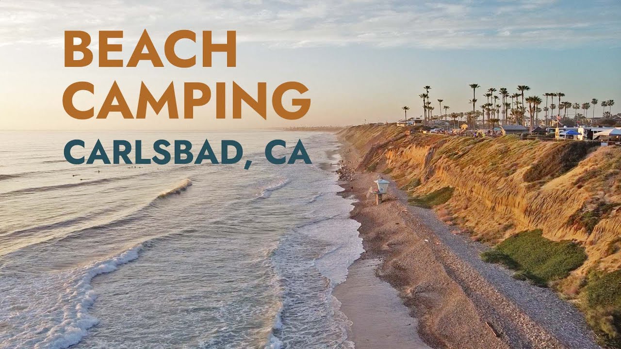 🏖️ Beach Camping ⛺️ in South Carlsbad State Beach, California, with Kids 4K