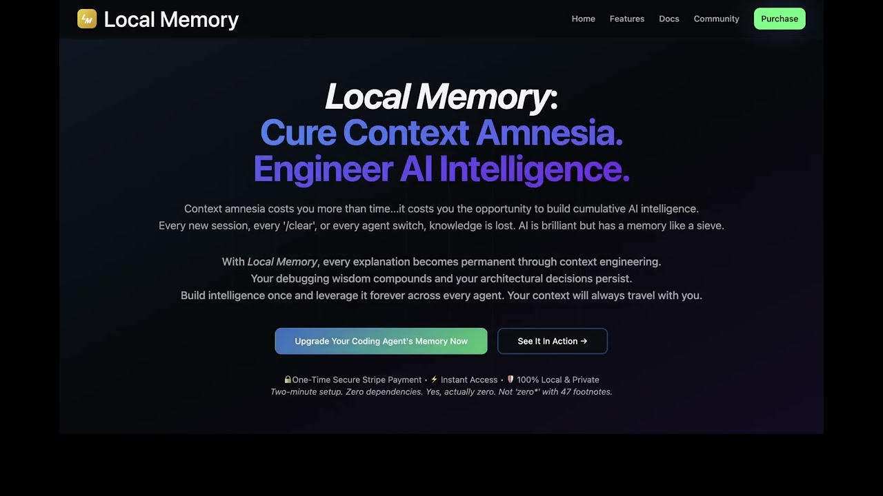 Local Memory for AI and Coding Agents