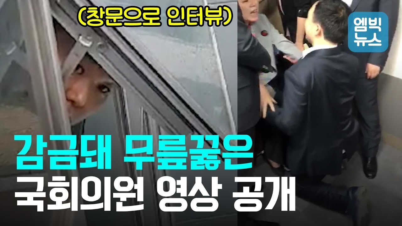 채이배 의원 무릎꿇고 애원하는 영상..사상초유 창문인터뷰