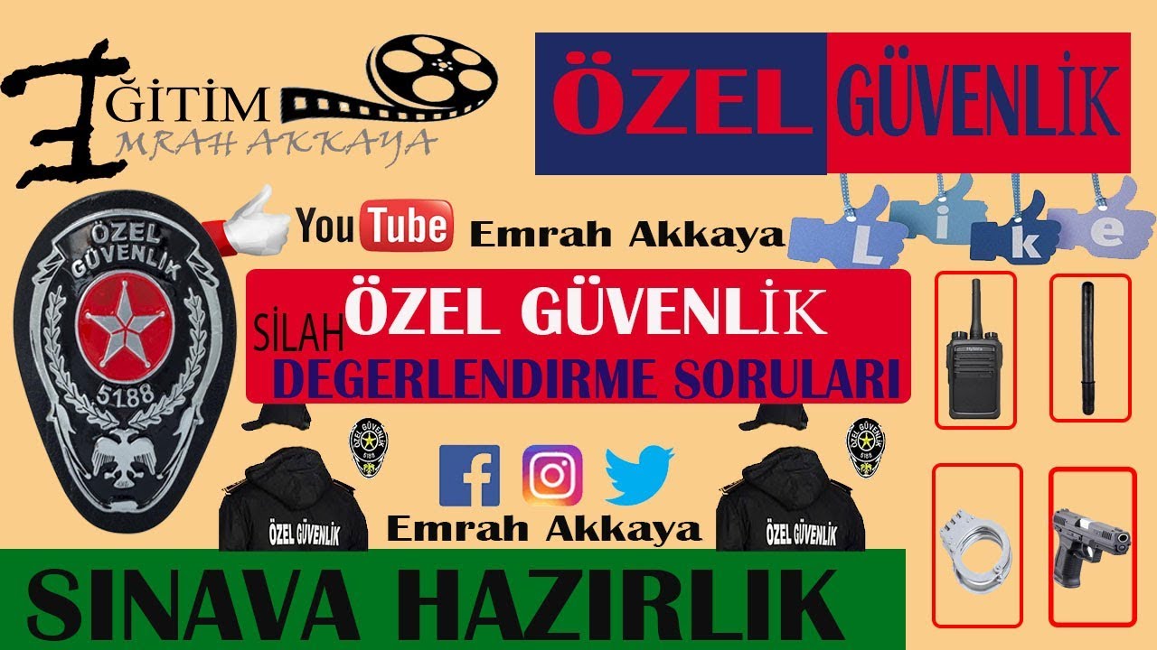 94.ÖZEL GÜVENLİK SİLAH BİLGİSİ DENEME SINAV SORULARI
