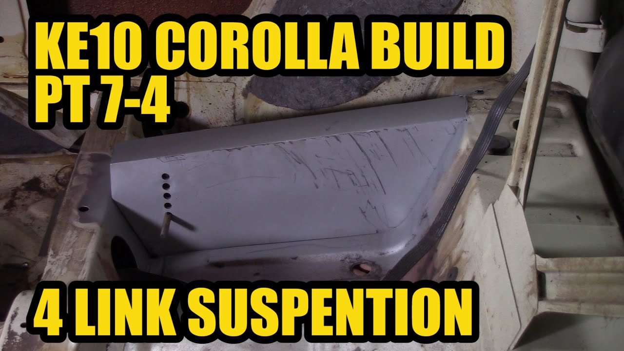 KE10 Corolla Build Pt 7-4 | DIY 4-link suspension. Chassis boxes/link arms. New Brakes?