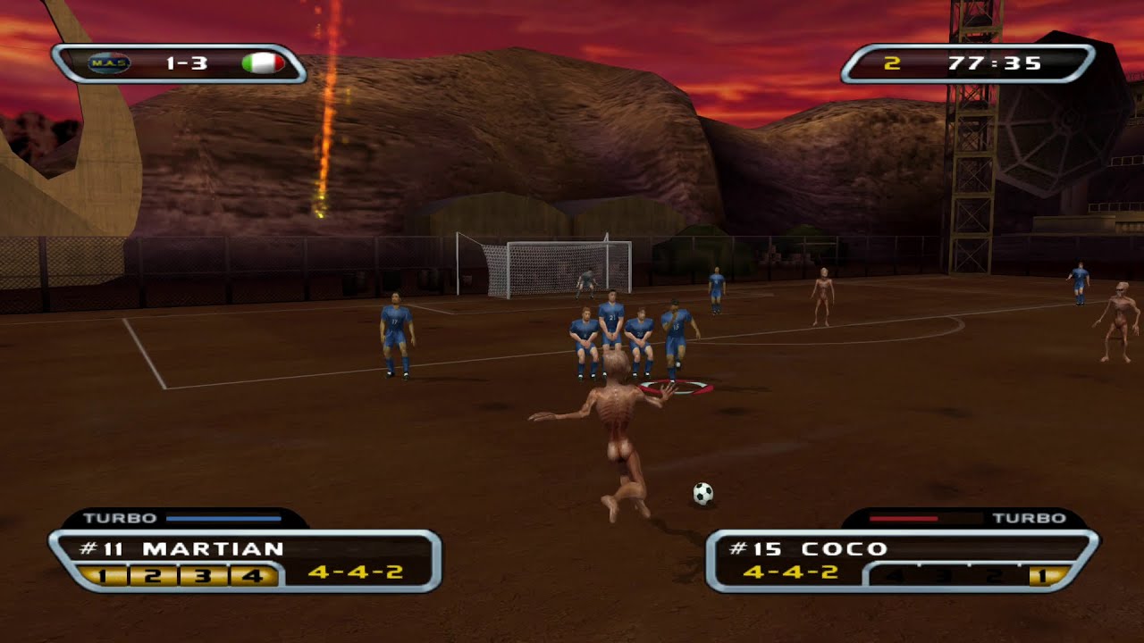 RedCard widescreen no culling on Dolphin! Italy win World & Galactic Cup - Midway Red Card football