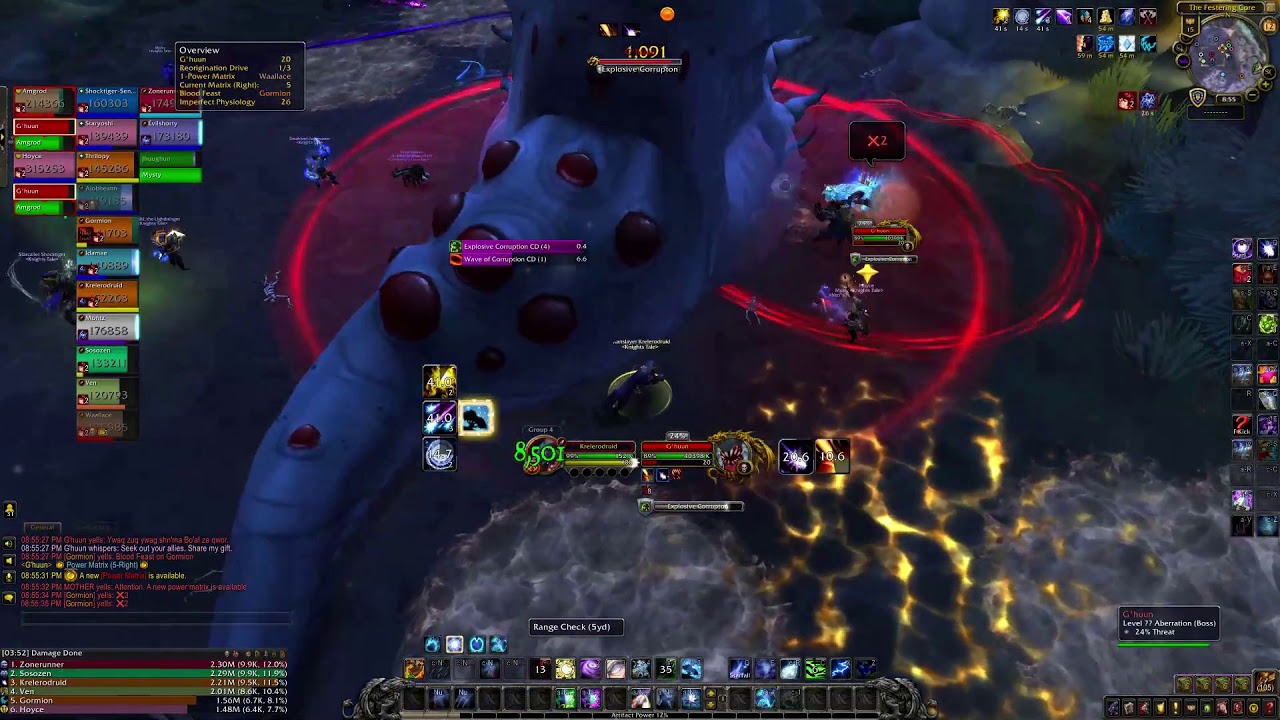 Knights Tale vs Normal G'huun - Uldir - Balance Druid 8.1