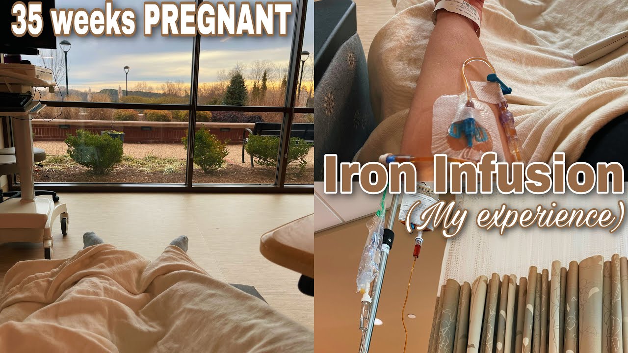 35 weeks Pregnant🤎 | My FIRST Iron Infusion Experience | Pregnancy Anemia Treatment !