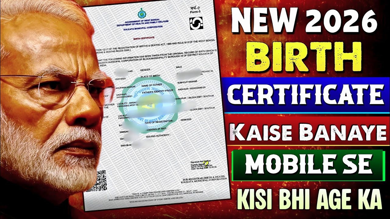 New Birth Certificate Kaise Banaye 2026 | Online Apply Birth Certificate