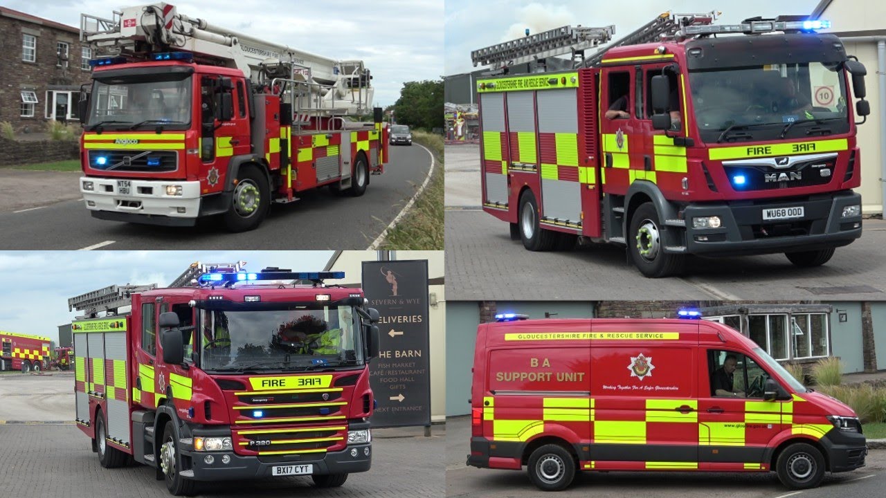 Warehouse Fire! ALP, BA Support and more responding - Gloucestershire Fire & Rescue