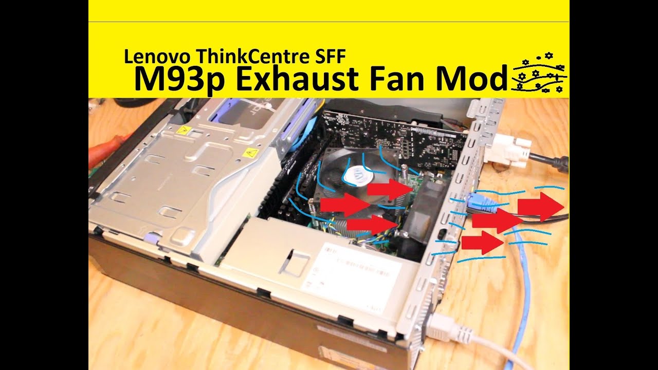 M93p SFF Exhaust Fan Mod Install & Test - Release the Heat!