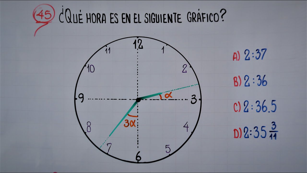 CRONOMETRÍA | Ángulos en un reloj | RAZONAMIENTO MATEMÁTICO