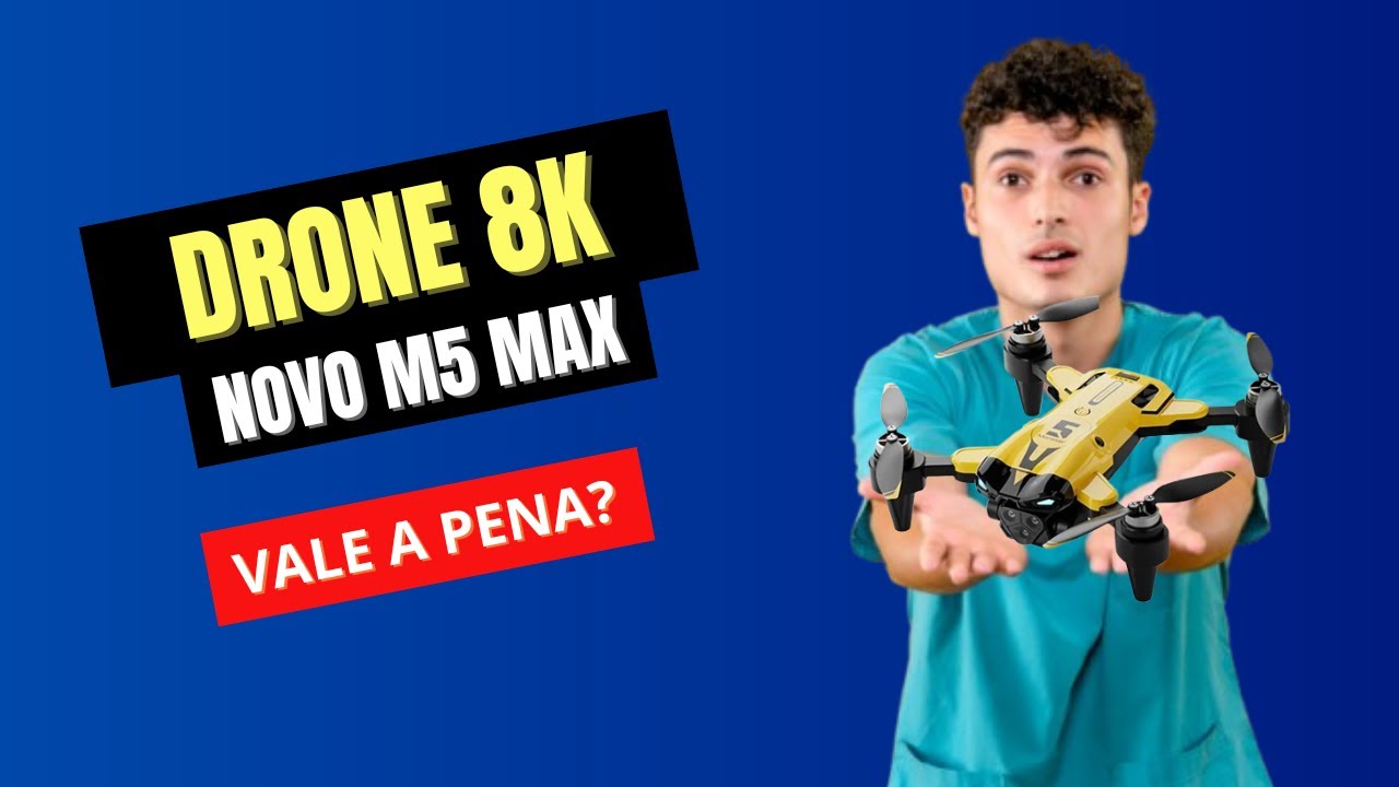 NOVO DRONE M5 MAX 8K Profissional Vale a Pena? Review HONESTO +  Imagens Aéreas INCRÍVEIS!