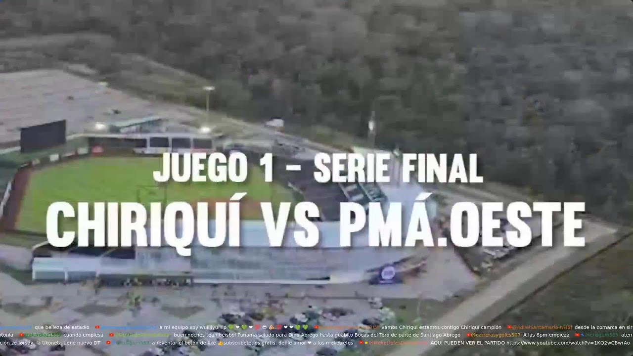 CHIRIQUÍ VS PANAMÁ OESTE EN VIVO GRAN FINAL BEÍSBOL JUVENIL
