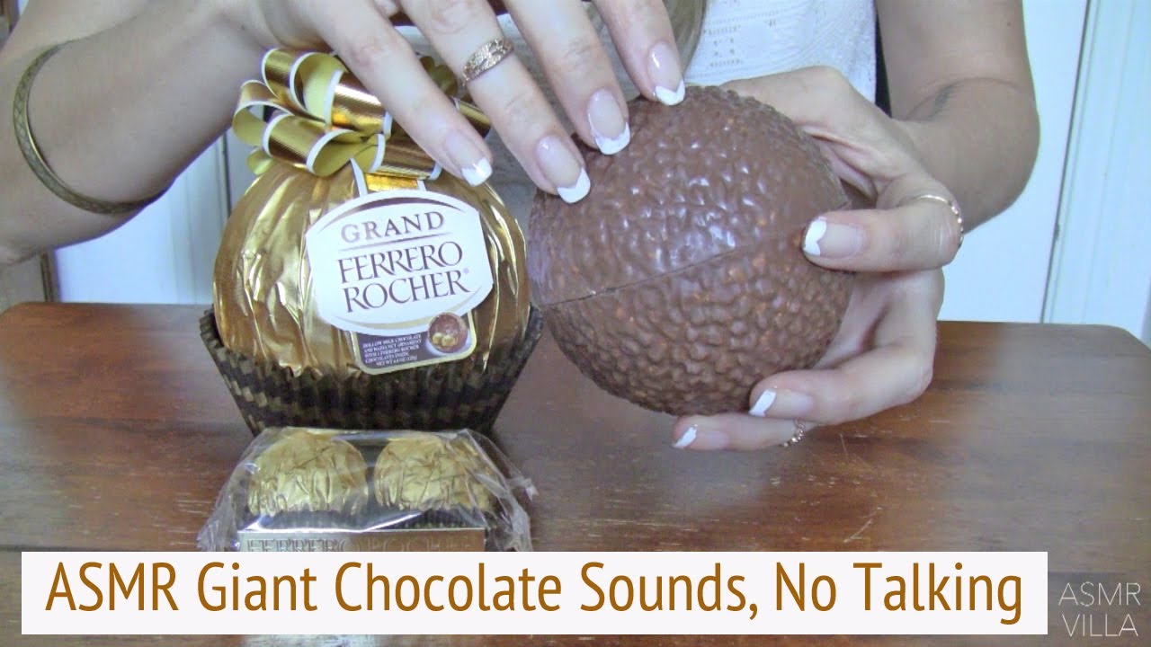 ASMR * Giant Chocolate! * Tapping & Scratching * Fast Tapping * No Talking * ASMRVilla