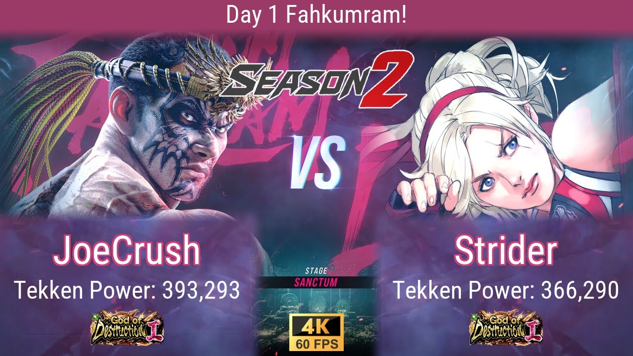 JoeCrush (Fahkumram) 🤜 Strider (Lidia) 🎯 Ranked 💥 Tekken 8 season 2