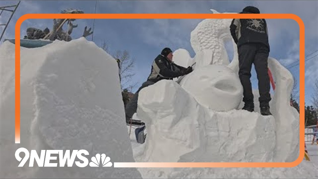 International snow sculpture championships in Breckenridge