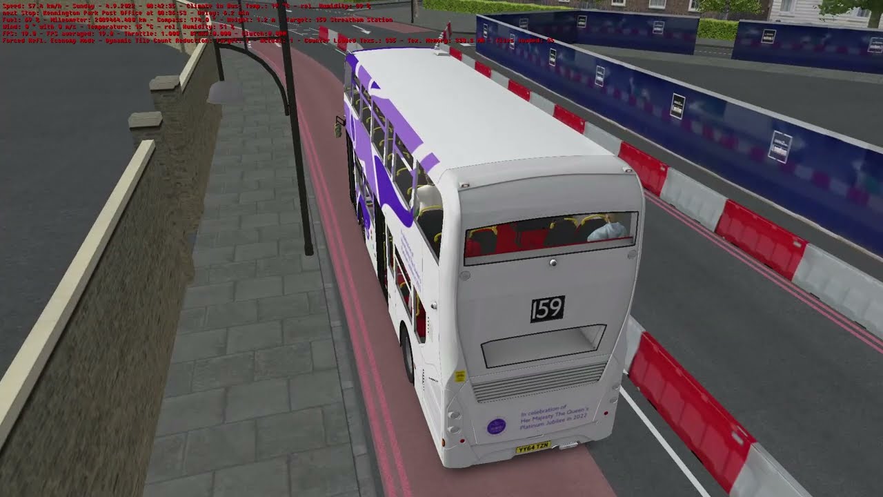 OMSI 2: Route 159 - Lambeth North Station to Streatham Station, Map - Add-On London