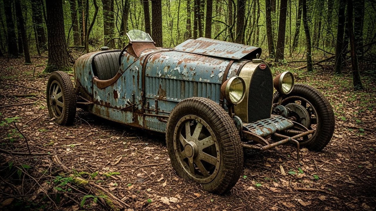 ASMR Car Restoration Full Rebuild of Blue Bugatti Type 35 1926 from Abandoned Condition to Looking