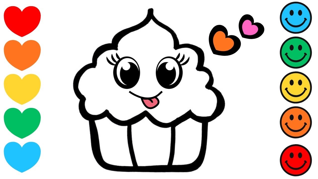 How to Draw a Cupcake 🌈🧁| Rainbow Cupcake | Easy Drawings | Step by Step Art Tutorial