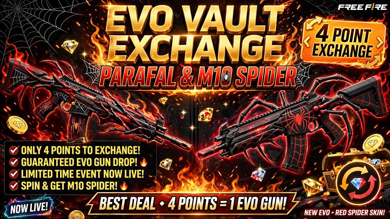 EVO VAULT EXCHANGE TOKEN SE EVO GUN KAISE MILEGA | NEW EVO M10 GUN EVENT SPIN TRICK 2026 ME KAISE LE