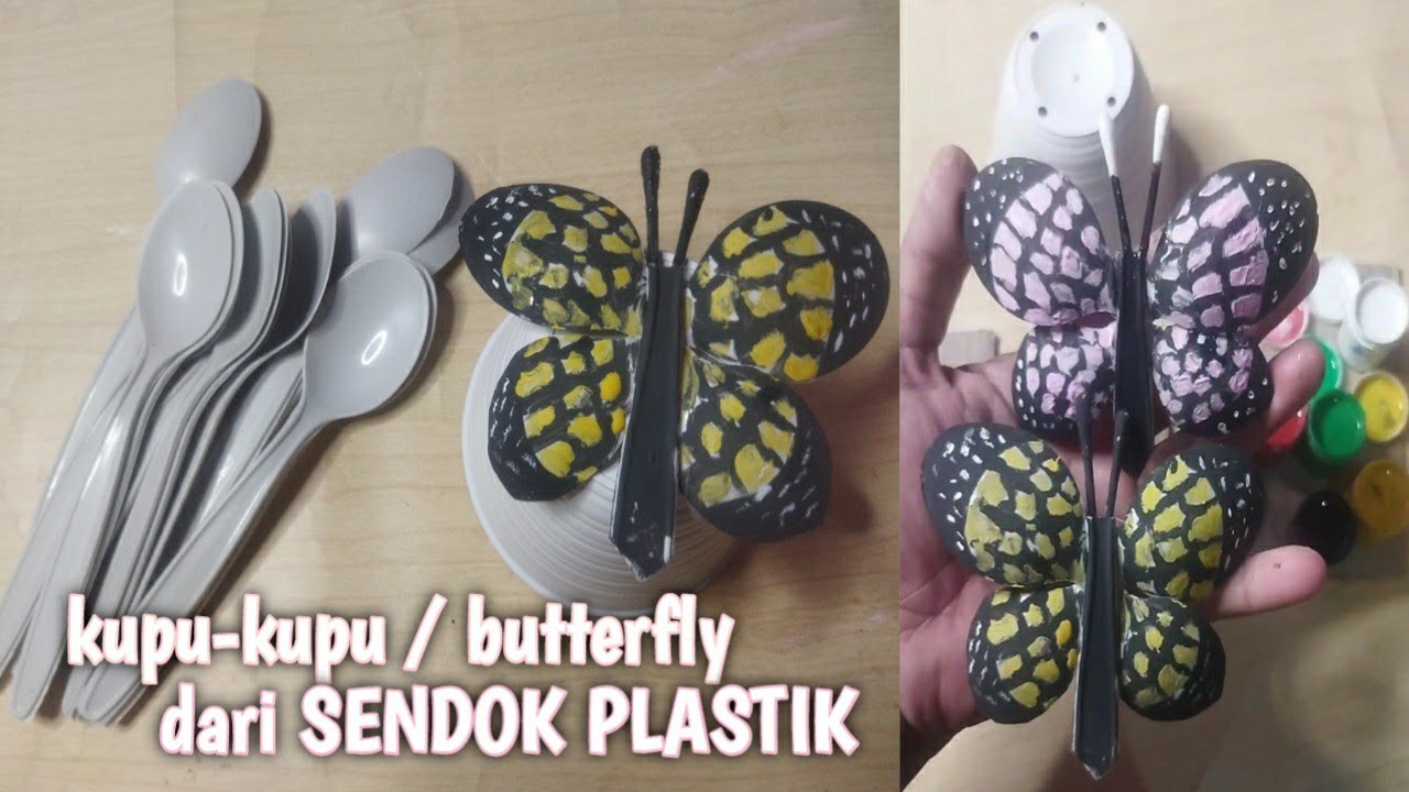 ideas for butterfly decorations from spoons//kupu kupu dari sendok#diy#craft#butterfly#kerajinan