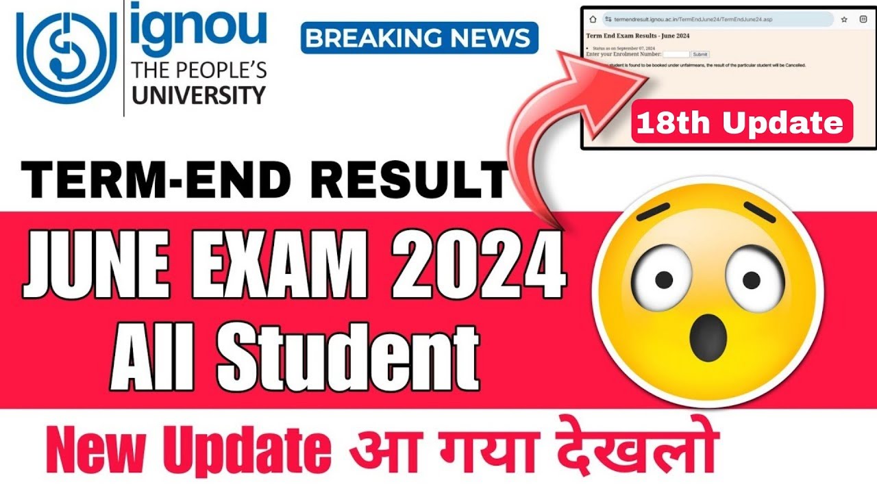 Breaking News| June 2024 Term-End Exam Result आ गया है ! | IGNOU Exam Result June 2024 IGNOU Exam