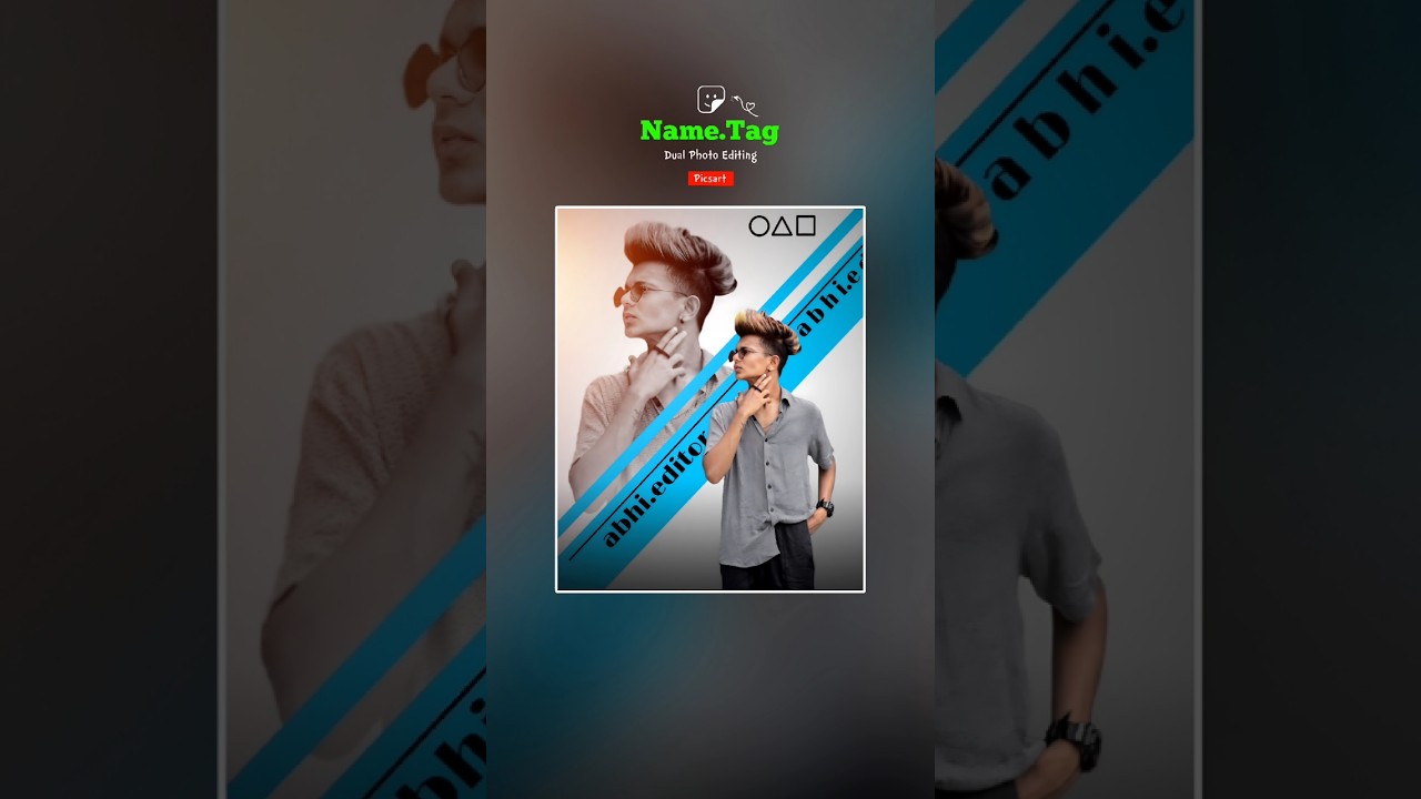 Name Tag DuaL Photo Editing || Picsart Editing New Style🔥#picsart #photo #editing #shorts