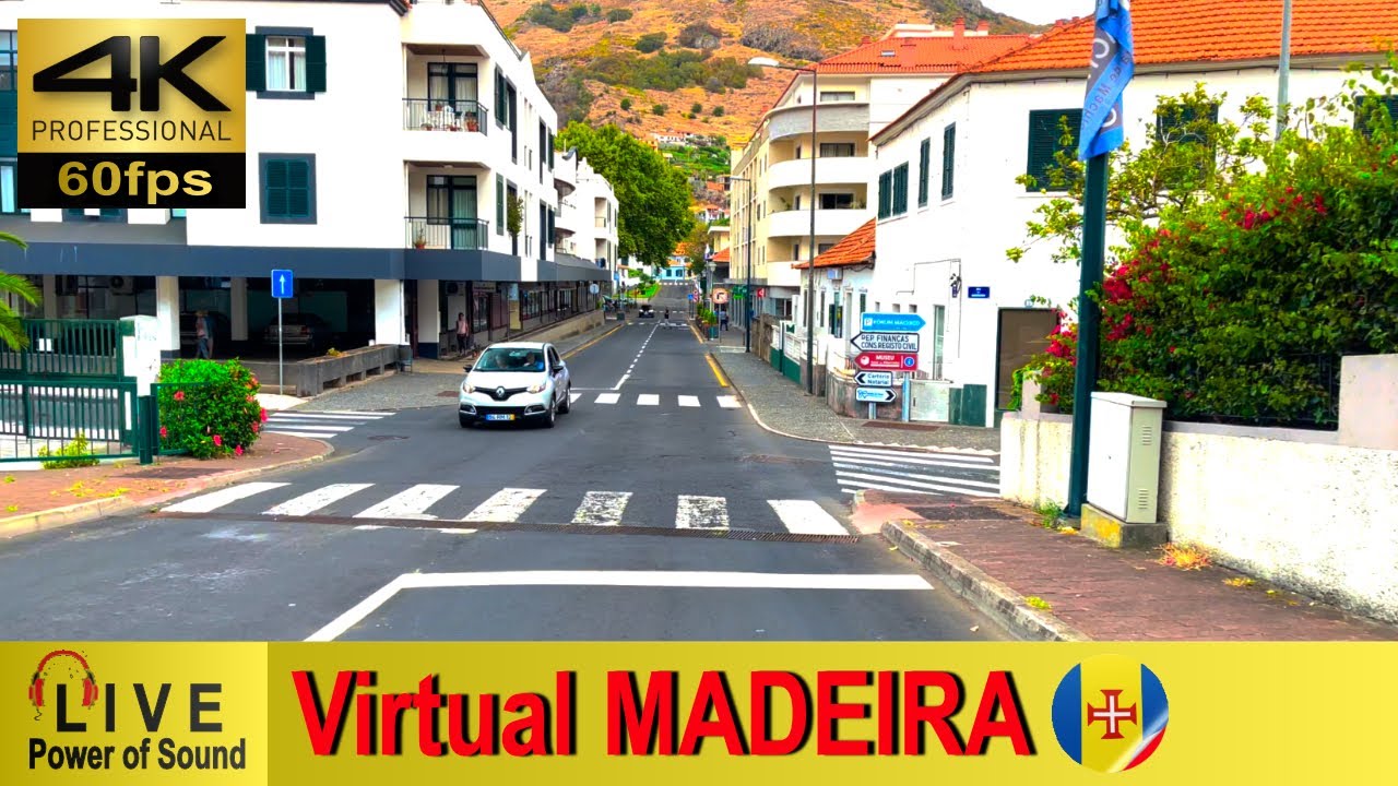 MADEIRA - From Santa Cruz by car to Machico 💢4K 60fps 🌈HDR 🎧Live Sounds #virtualmadeira