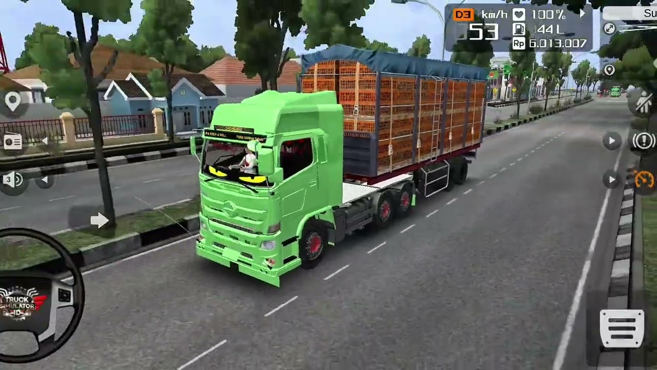 Truk Hijau Muatan Ayam Lewat Kota! TSI Indonesia Gameplay Realistis