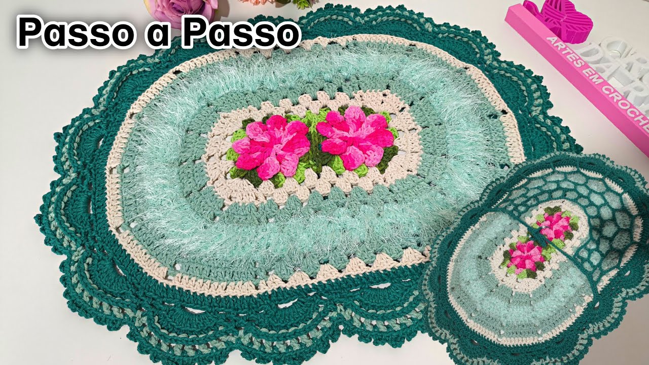 TAMPA DO VASO TAPETE SILVIA (Passo a Passo)