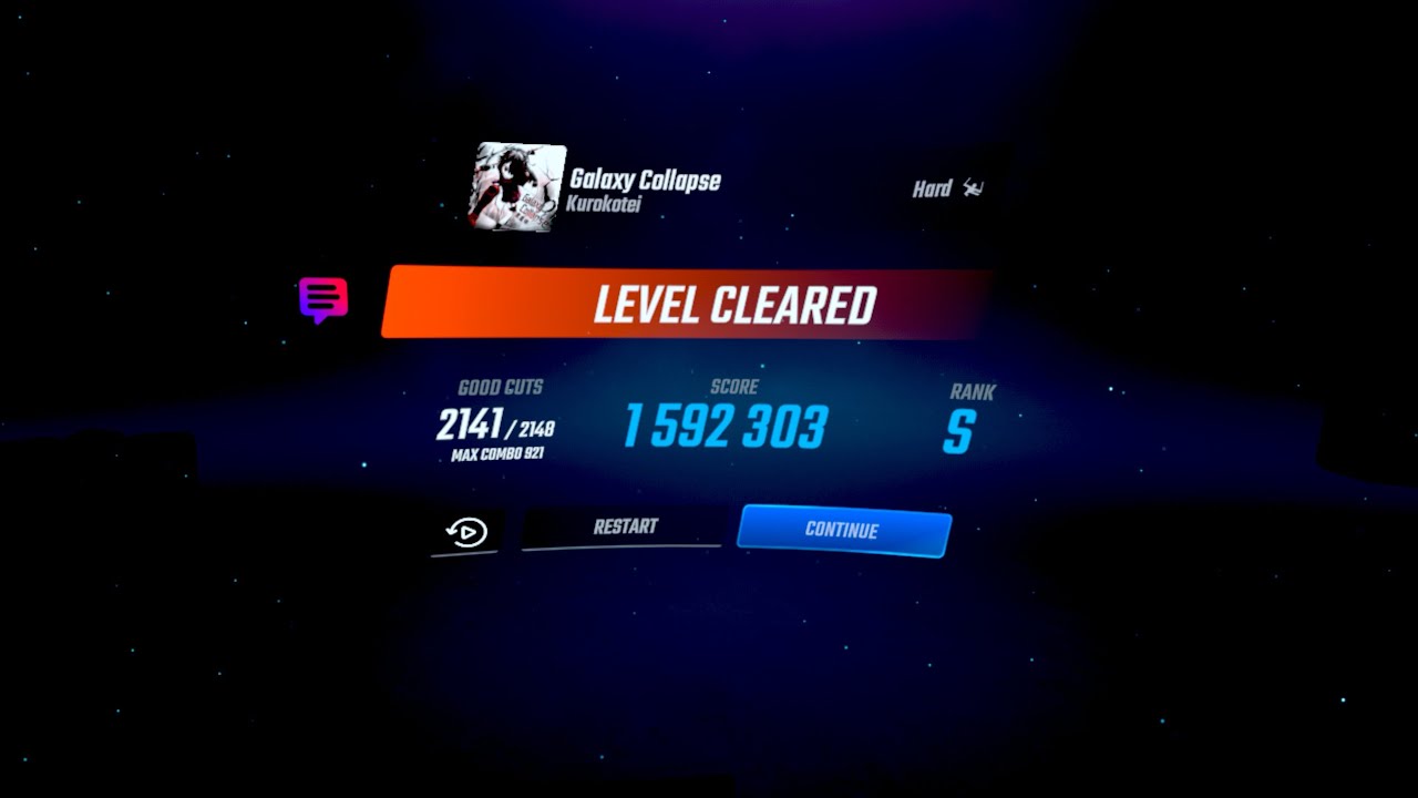 Galaxy Collapse on Beat Saber 6.49star 7 miss