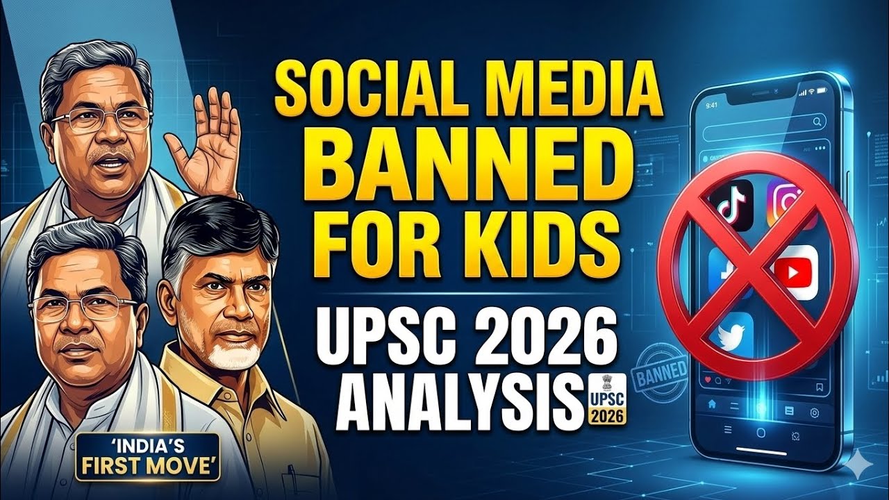 Social Media Ban for Children in #karnataka  & Andhra Pradesh |Current Affairs 2026 #socialmediaban 
