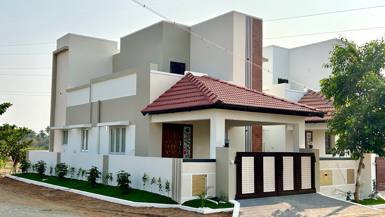 இந்த வீட்டோட விலை இவ்வளவு தானா😳 3BHK மாதிரி Grand Elevation Design உடன் 2BHK வீடு விற்பனைக்கு 