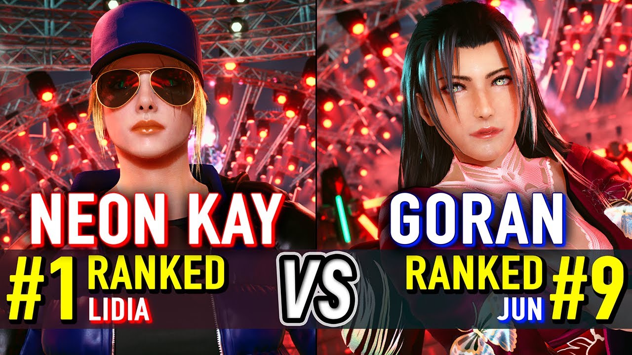 T8 🔥 NEON KAY MORGAN (#1 Ranked Lidia) vs GORAN (#9 Ranked Jun) 🔥 Tekken 8 High Level Gameplay