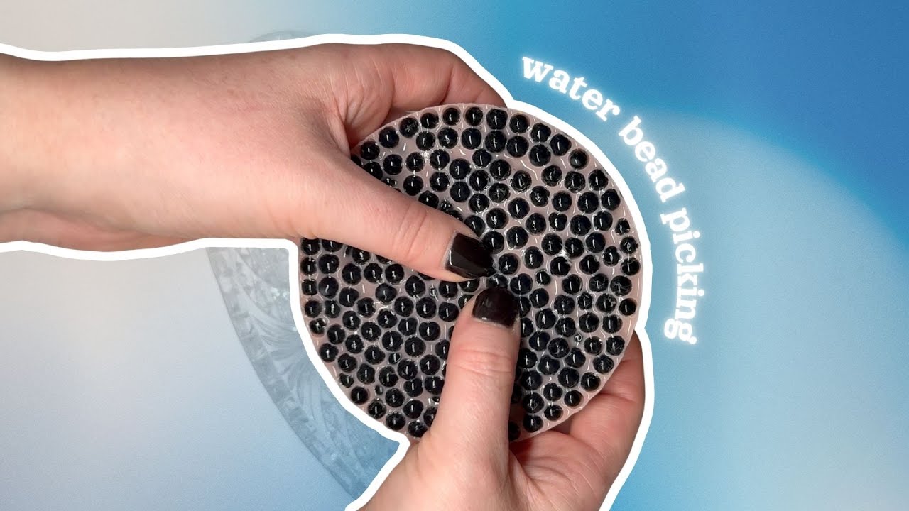 ASMR Satisfying Water Bead Picky Pad Popping, Picking, and Squishing | Fake Blackhead Extractions