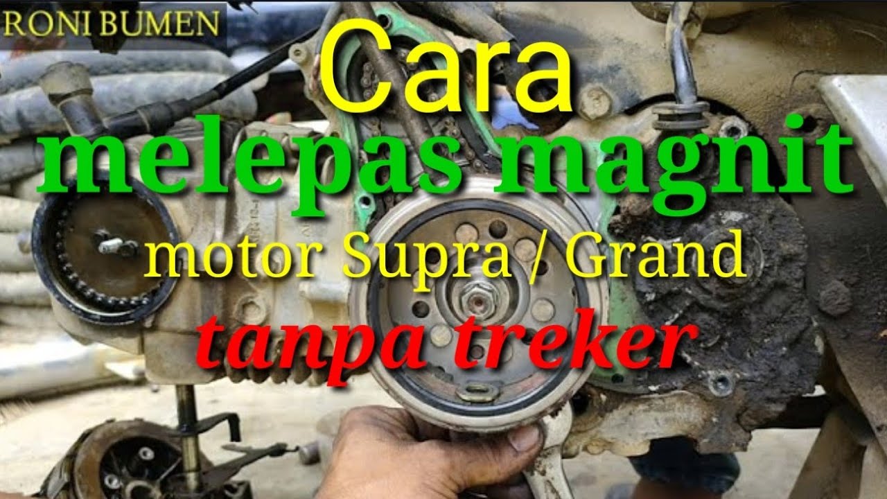 cara melepas magnit# Honda Supra / grand tanpa treker