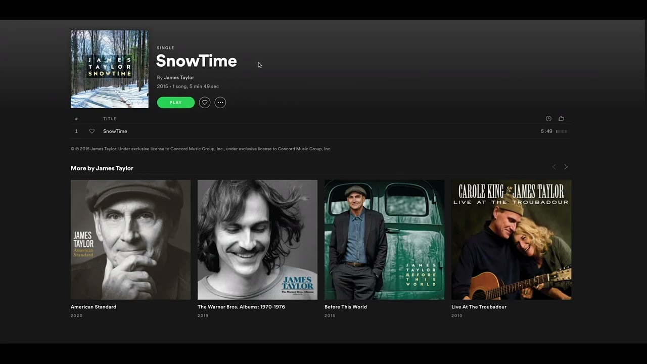 JAMES TAYLOR SAME ISRC EXAMPLE