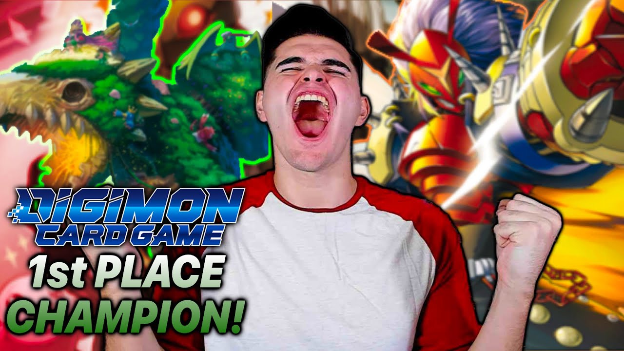 Digimon TCG 1ST PLACE UNDEFEATED GREEN DECK PROFILE + GAMEPLAY DEMO | Digimon Card Game (2020)