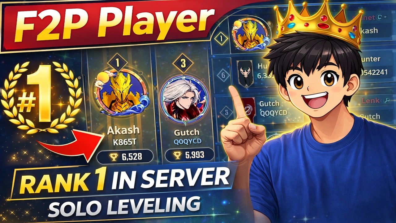 How I Hit #1 SERVER RANK as a F2P Player! #h@cker iD (Solo Leveling Arise)