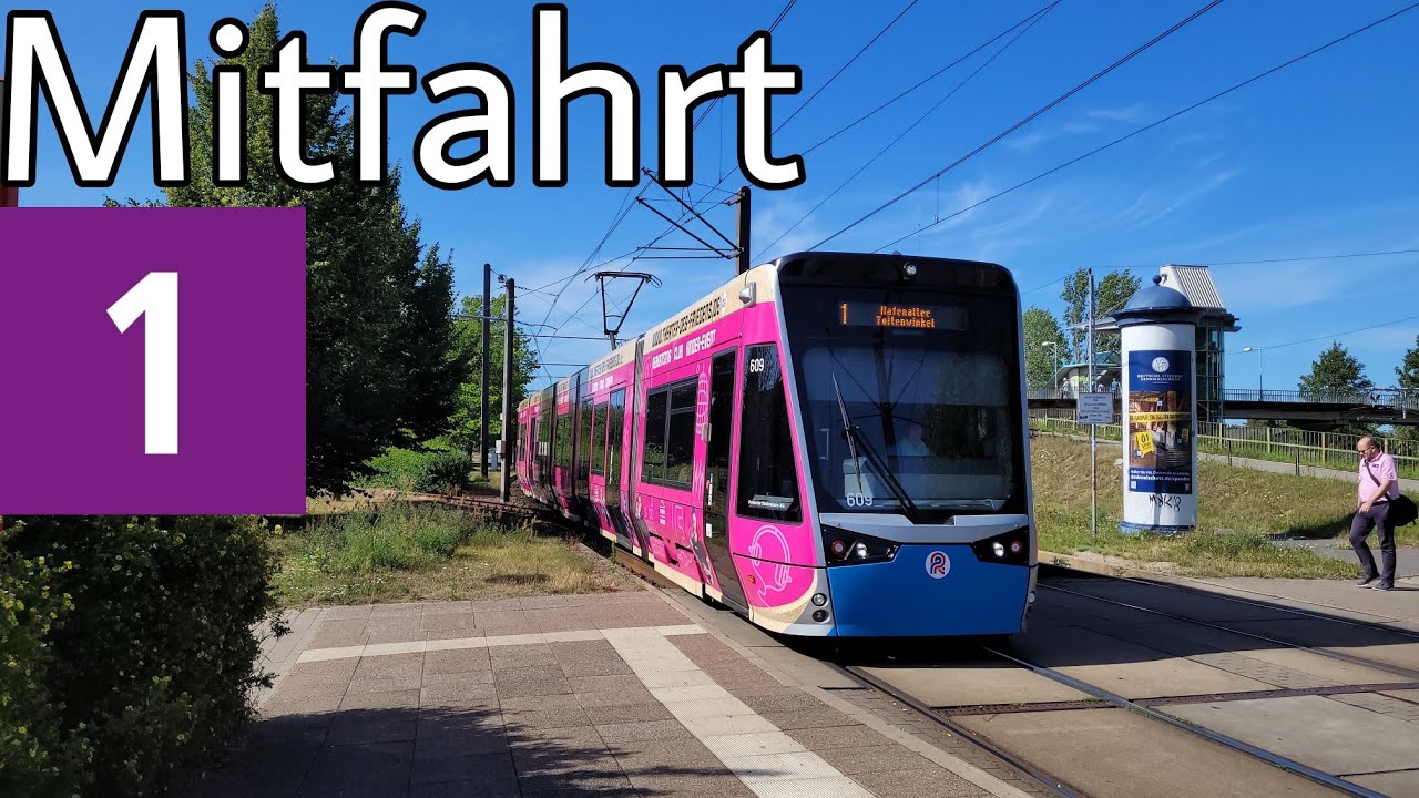 Straßenbahn Rostock | Mitfahrt im 6N2 auf der Linie 1 | S Marienehe - S Holbeinplatz