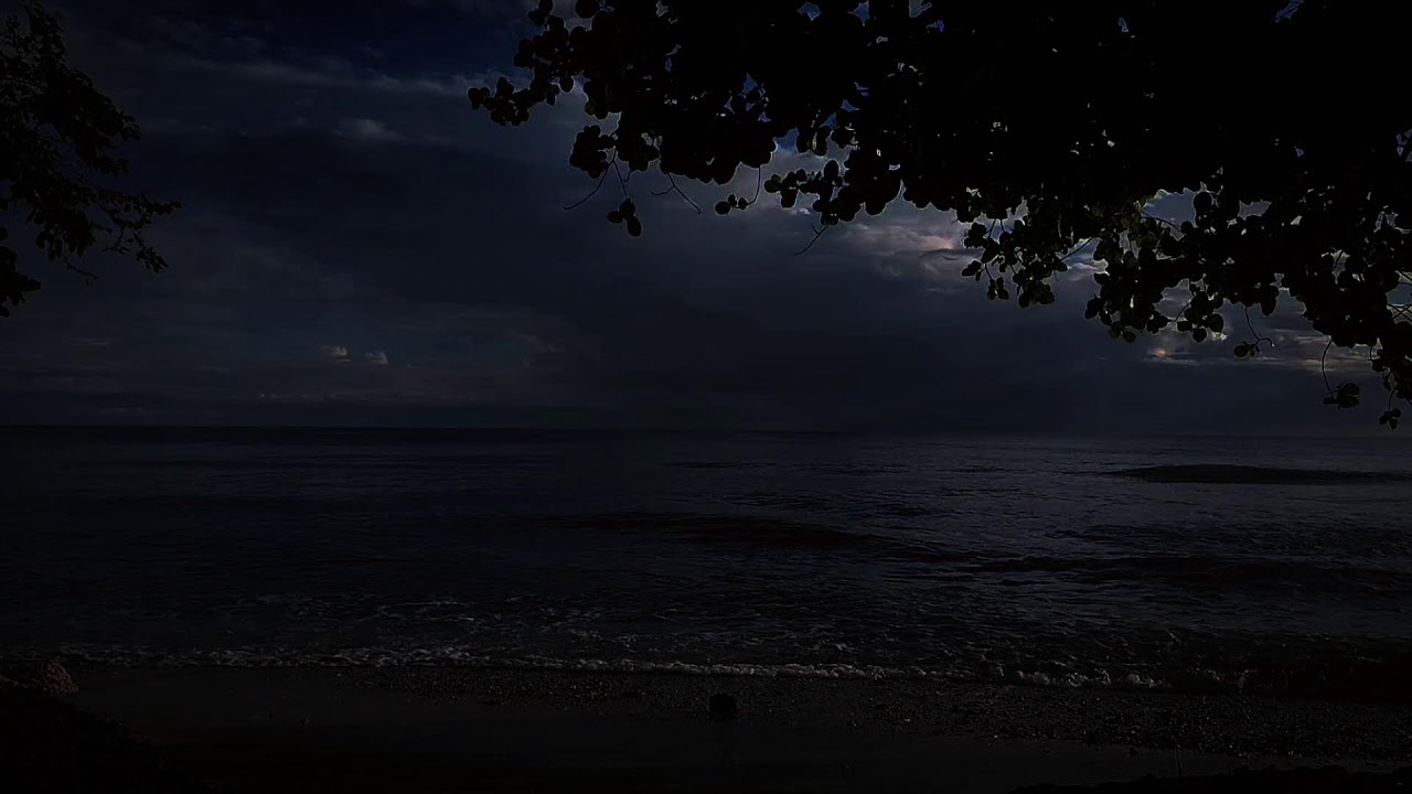 Tropical Night Ambience 🌴 Soothing Ocean Waves ASMR on Enggano Island