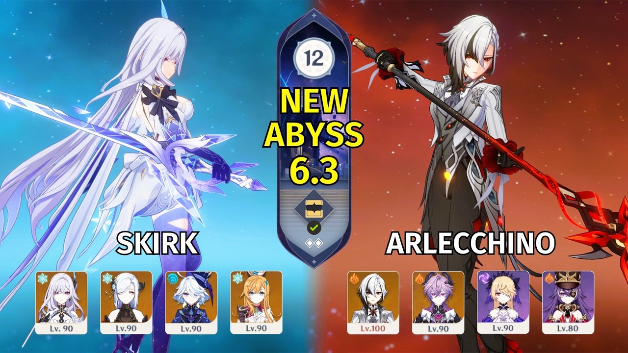 C0 Skirk & C1 Arlecchino - NEW Genshin Impact Abyss 6.3 - Floor 12