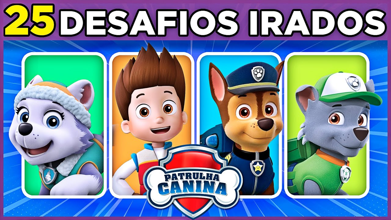 🚁🐶🚓 PATRULHA CANINA  | 25 jogos para testar seu raciocínio, visão e conhecimentos 🐵 #quiz #macaquiz